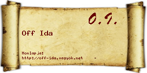 Off Ida névjegykártya
